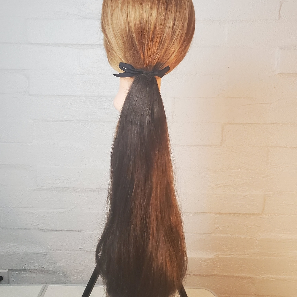 Beautiful hair, Synthetic, brown, ponytail,  tie in